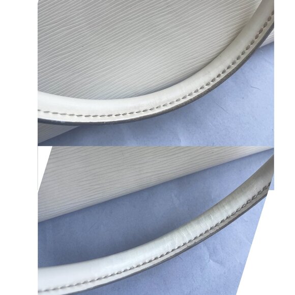 Louis Vuitton Epi Leather Passy PM White Ivory Hand Bag Tote Purse Shoulder Bag - Picture 14 of 15